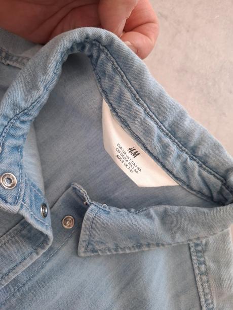 Rifľové šaty, h&m,128