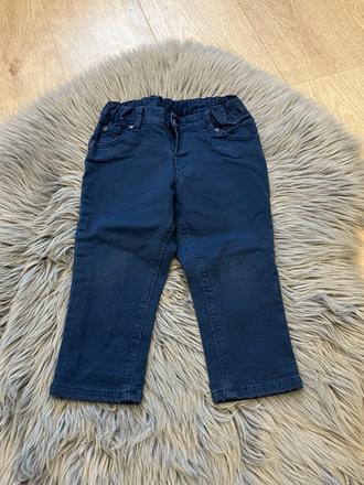 Chlapčenské podšité rifle tmavomodré h&m (92), h&m,92