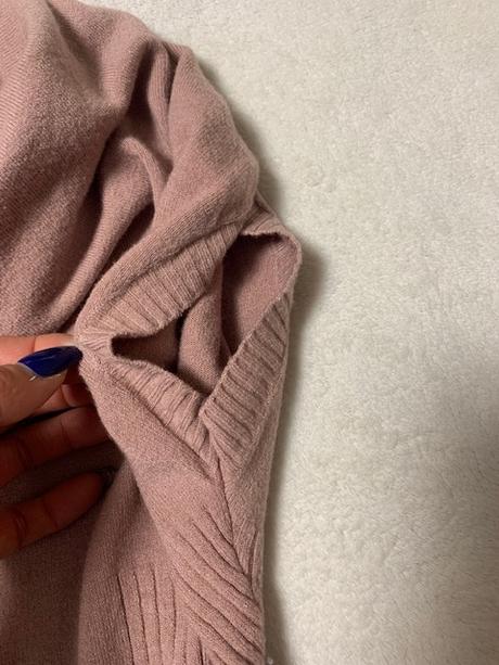 Dlhá svetríková tunika bez rukávov staroružová, l