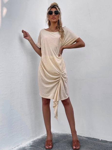 Trickove saty beige, s