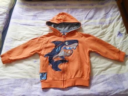 Oranžová žraloková mikinka tu 2-3 roky, tu,98