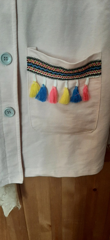 Dlhá mikina so strapcami, l