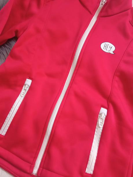 Červený dievčenský kabát (134-140), 134