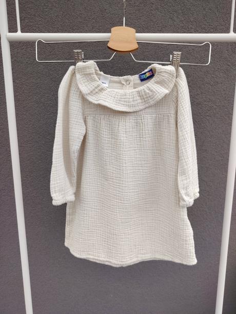 Béžové mušelínové šaty, lupilu,86