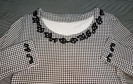 Čierno biele tričko, s