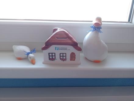 Keramika húsky a domček, 