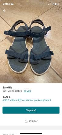 Sandále riflove, 32