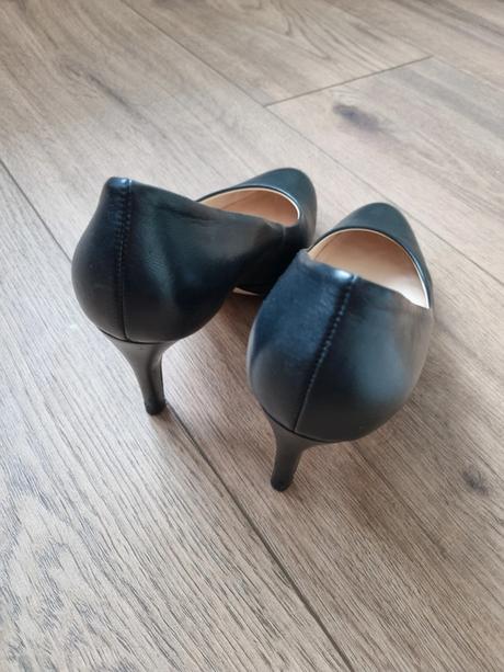 Čierne kožené lodičky högl 37, 37