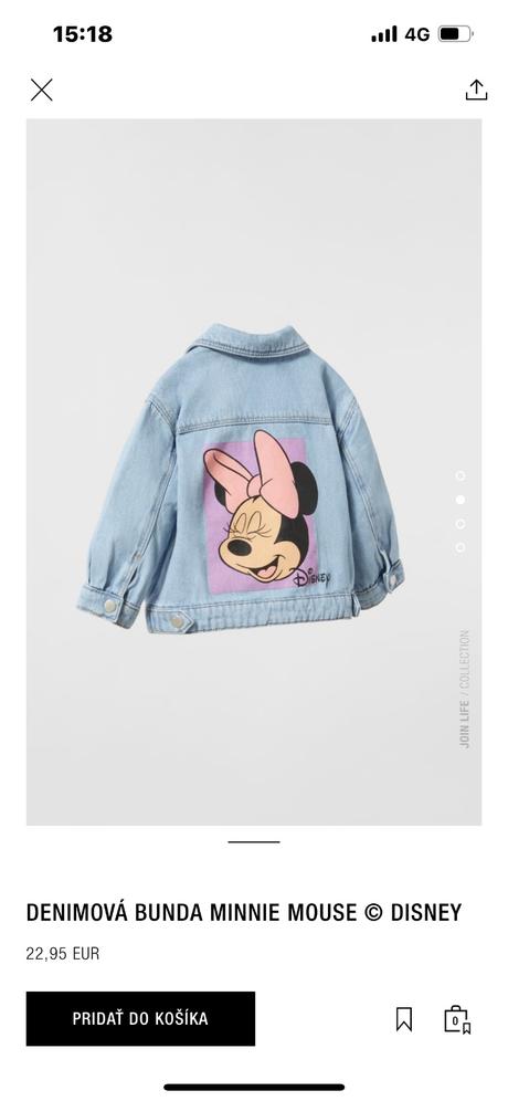 Riflova bunda minnie mouse-zara, zara,86