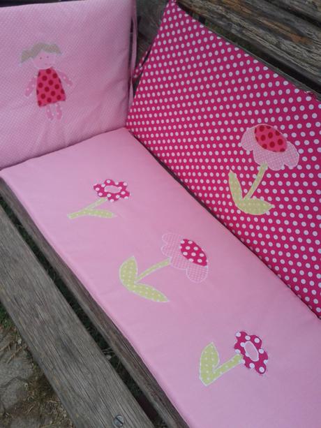 Zásteny za posteľ 200 x 50 s aplikáciou, šírka (cm): 50,dĺžka (cm): 200