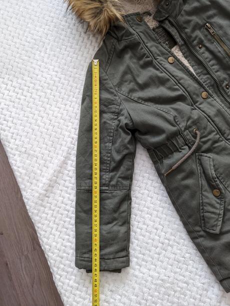 Parka zateplená kožušinkou, c&a,128