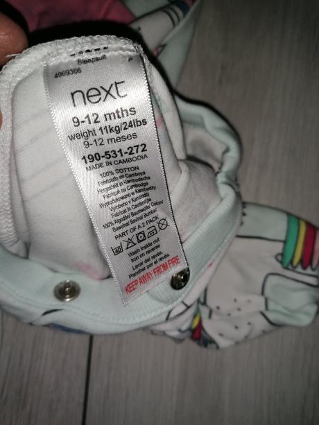 2x overal na spanie next č. 80, next,80