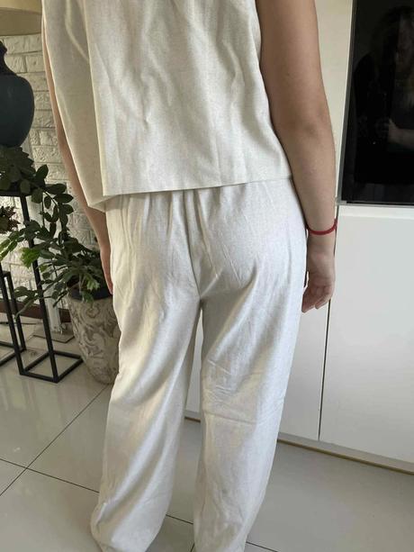 Ľanový set s vestou, l