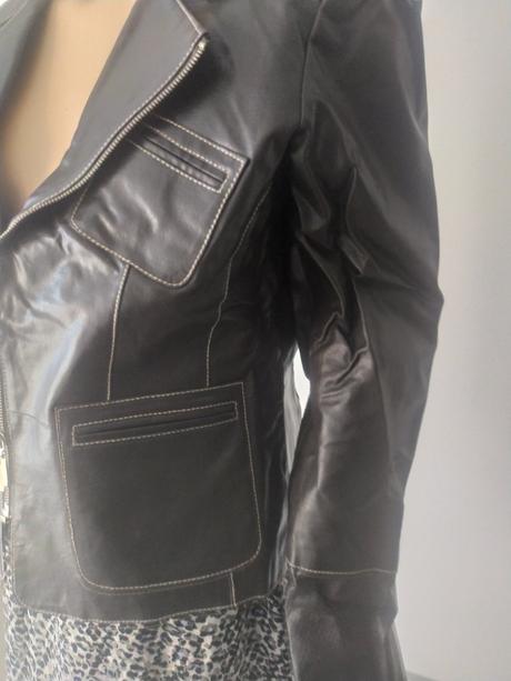 538 exlelentna kozena bunda hneda, m