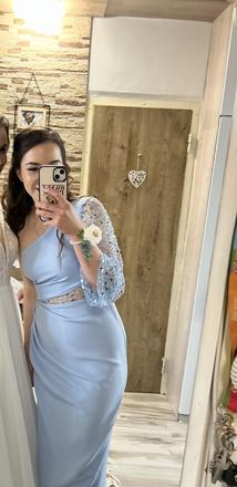 Svetlomodre, babyblue šaty, 38
