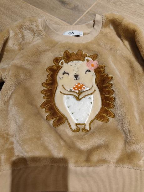 Mikina chlpatá s ježkom c&a ako nova, c&a,92