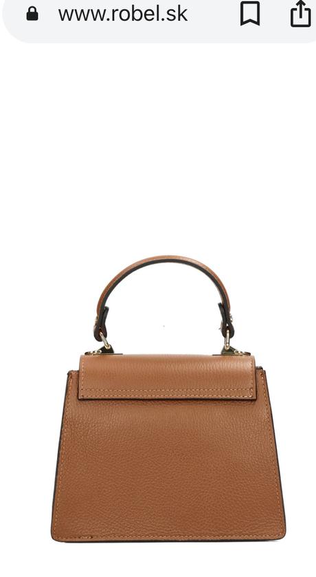 Hnedá malá kožená kabelka, 
