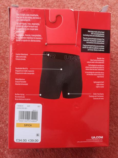 Under armour performance pánske boxerky 3ks veľ.s, under armour,s
