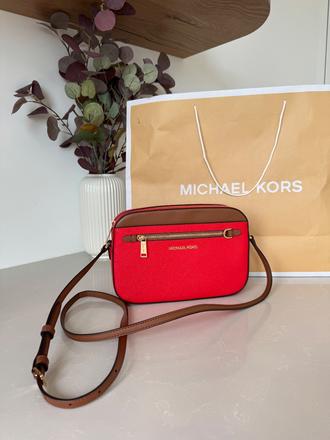 Michael kors kožená crossbody kabelka, michael kors