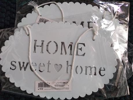 Dekorácia plechová tabuľka 22x 13 cm,