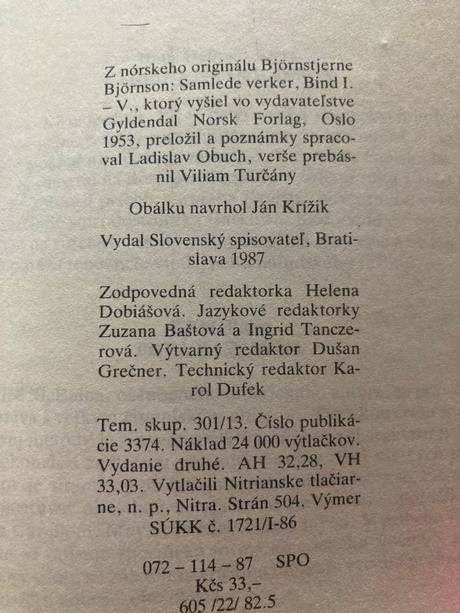 Sedliacke poviedky björnstjerne björnson (1987), 