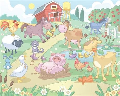 Tapeta 3d walltastic baby farma, 
