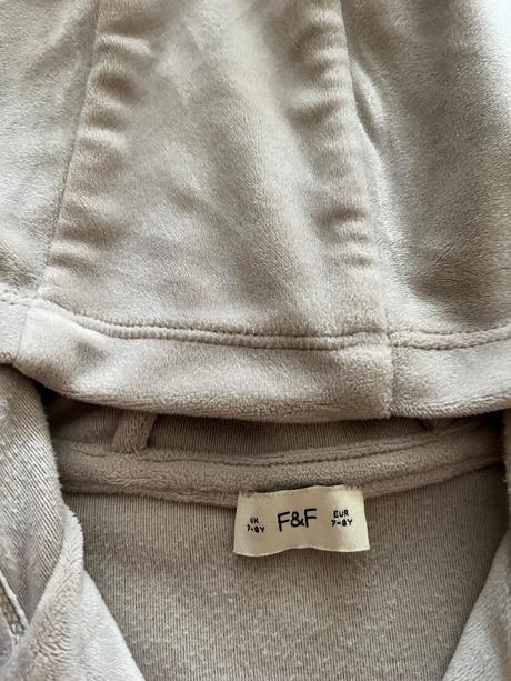 Teplejšia velúrová pohodlná súpravka 122/128, f&f,122