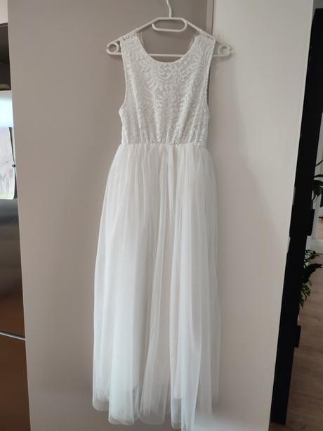 Dievčenské/dámske šaty a venček, 158