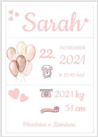 Na pamiatku ku krstu, k narodeninám, 