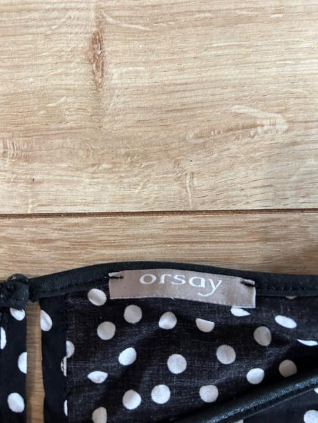 Bodkovaná blúzka s trojštvrťovým rukávom, orsay,36