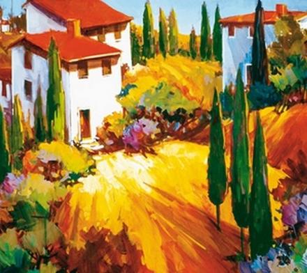 Servítka maľba dediny 4ks (s363),