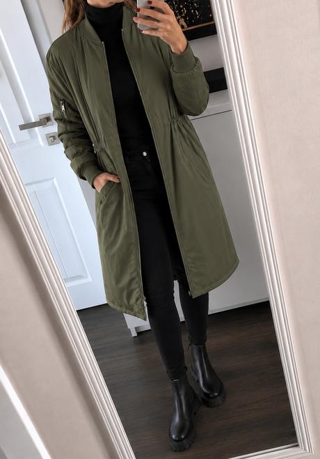 Predĺžená bombera, topshop,38