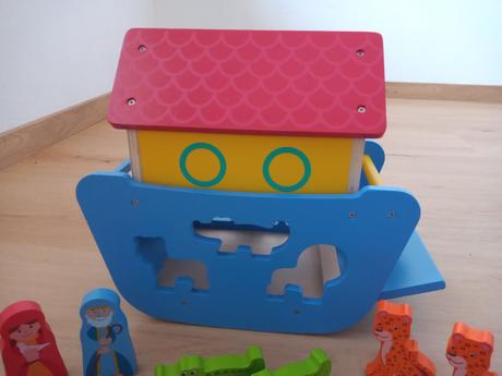 Drevená vkladačka noemova archa, 