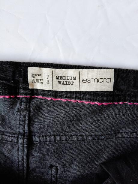 Čierne riflové kraťasy šortky medium waist esmara, esmara,40