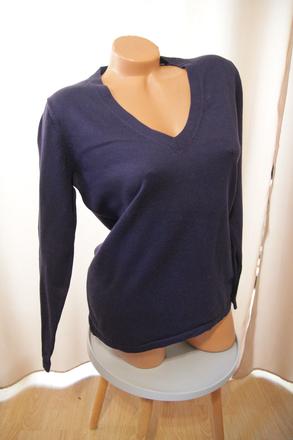 Tmavo modrý sveter, l/xl, l