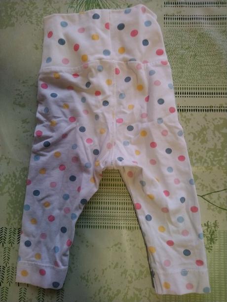 Dievčenské elastické nohavice s bodkami, h&m, h&m,68