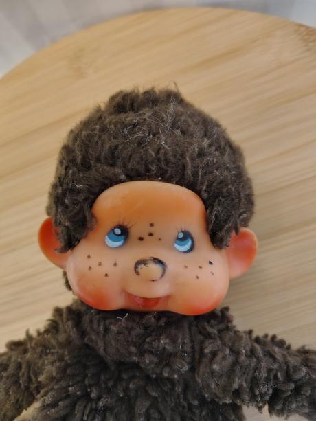 Retro mončičák, monchhichi, cca 19 cm,