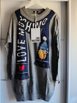 Live moschino originál svetrové šaty l, moschino,l / m