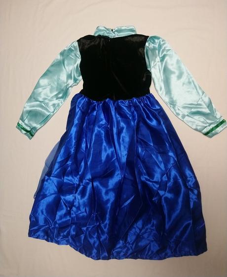 Kostým anna šaty pelerína, mega set, vlasy,104-116,