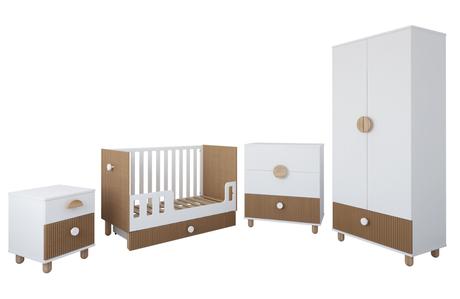 Postieľka loft 120x60, biela, šírka (cm): 60,dĺžka (cm): 120