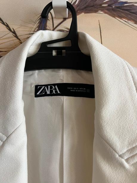 Biele krémové zara sako, zara,s