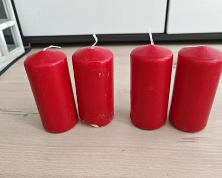 Sviečky 4ks červené, 