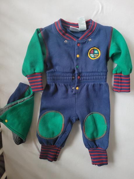 Hrubší teplákový overal pre štíhle deti, 68