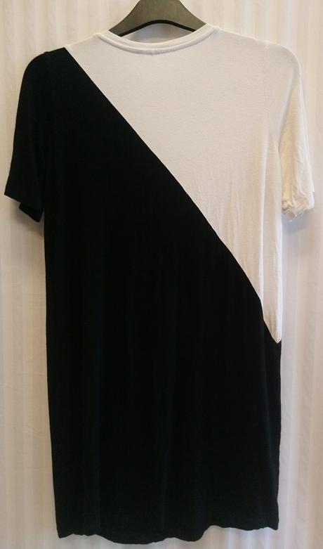 Dámsky čierno biely predĺžený top-šaty, ny, l/xl, xl