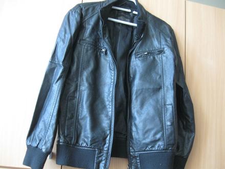 Dievčenská čierna koženková bunda, 158/164 aj s, chapter young,158