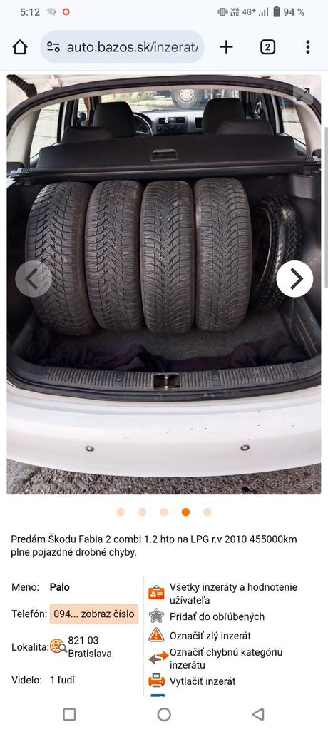 Predám škoda fabia combi lpg, škoda