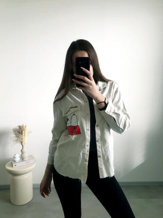 Košeľa/košeľová bundička snoopy xs, zara,xs