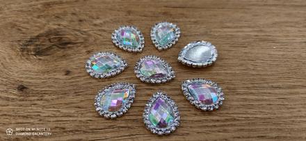 Štrasové slzičky - rôzne farby, 