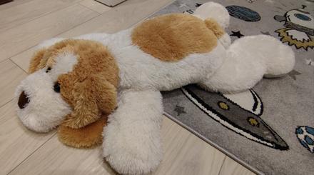 Plyšový pes ležiaci veľký 95 cm,