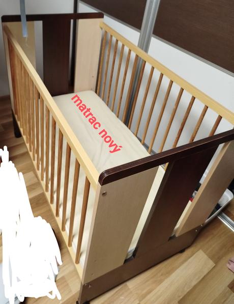 Používaná postieľka+ nový matrac, šírka (cm): 60,dĺžka (cm): 120